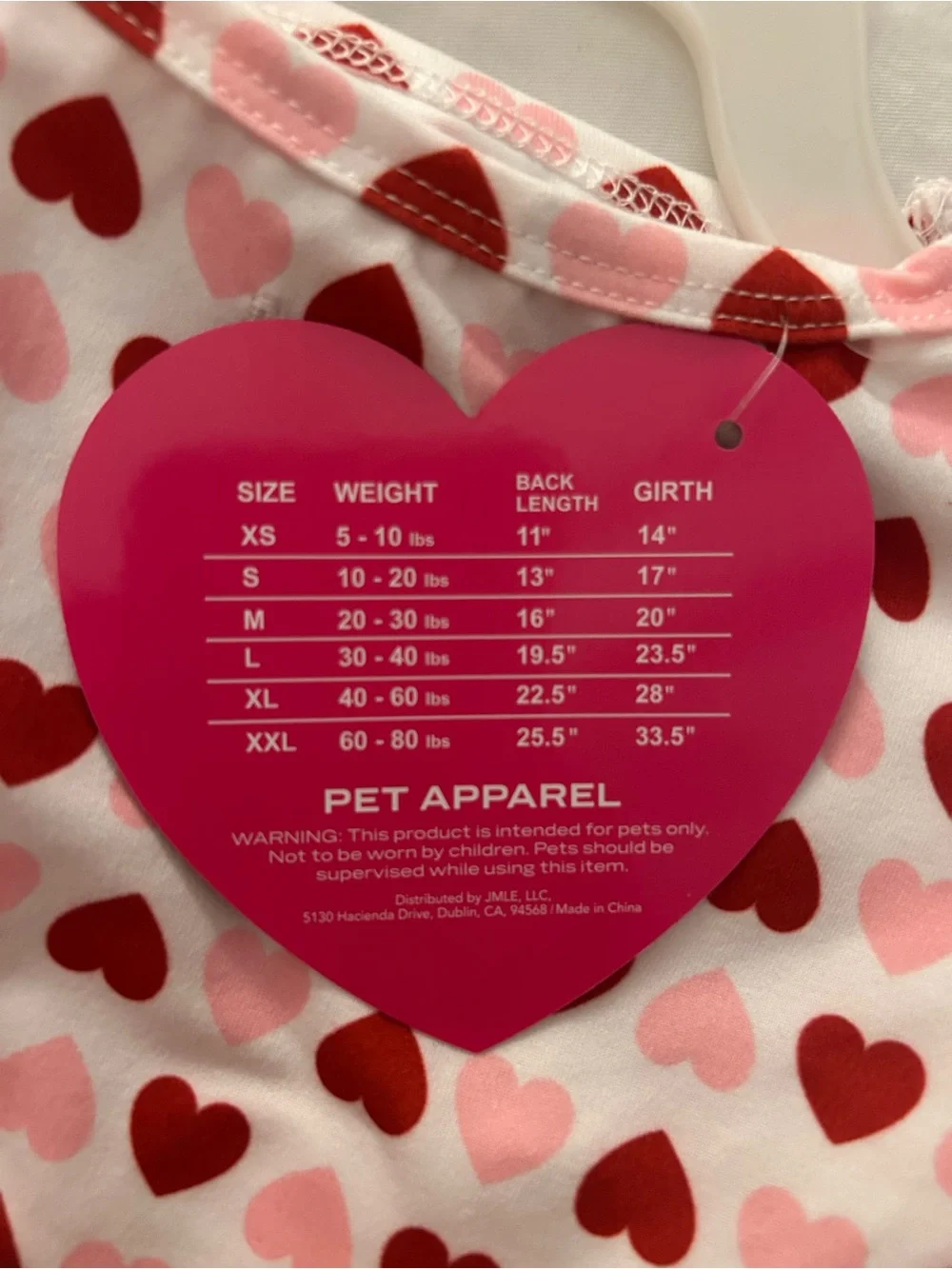 Heart Print Pet Dress 🩷❤️